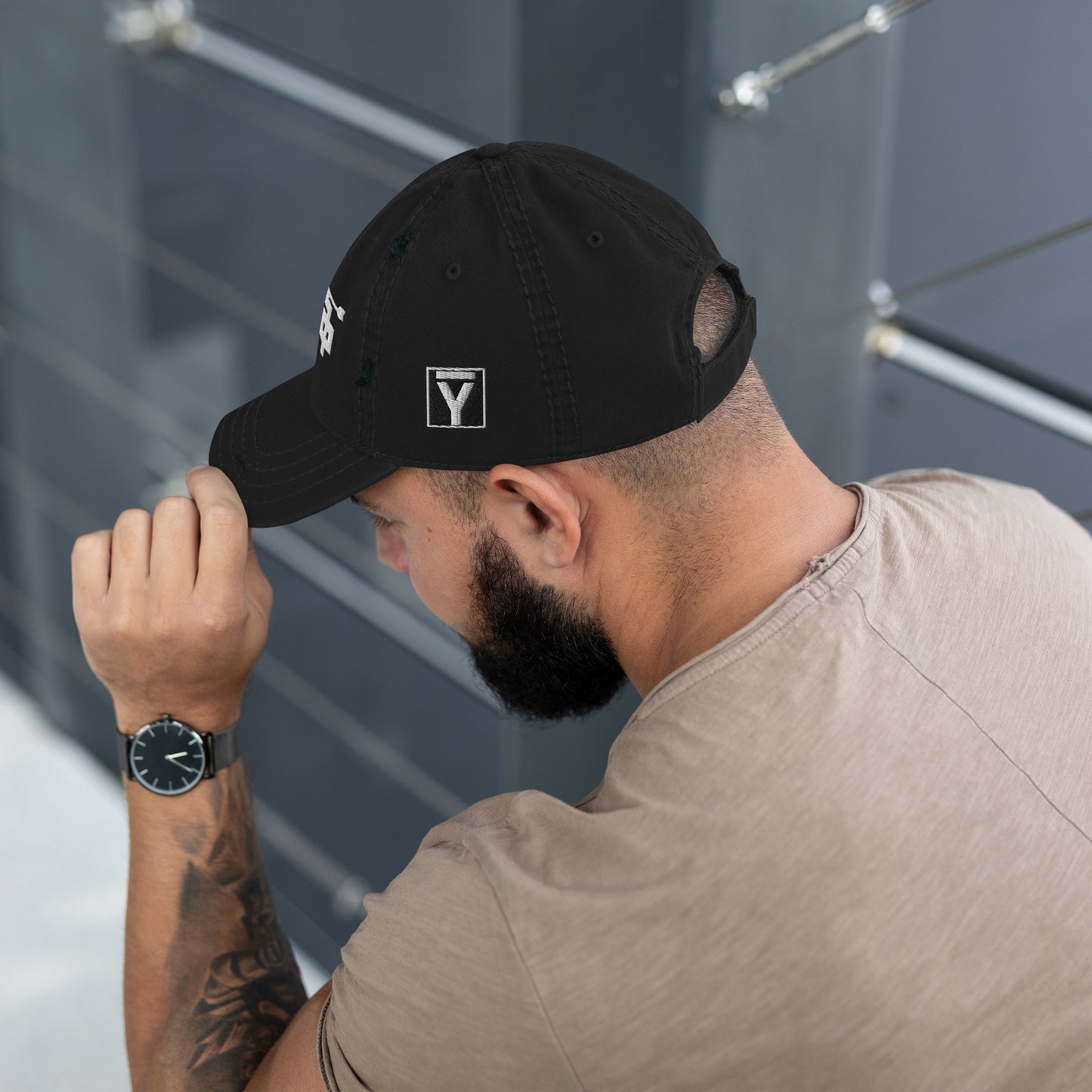 Wedishuq (Distressed Dad Hat) by Yonas Maynas